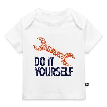 Auto Schraubenschlüssel Statement Schrauber - Baby Premium Organic T-Shirt - Weiß - Vorne