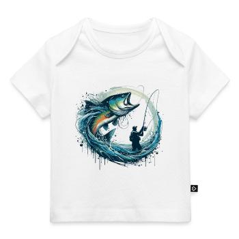 Fishing Dynamic Gift - Baby Premium Organic T-shirt - white - Front