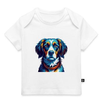 Braque Saint Germain Chien Race Dessin Animé Kawaii - T-shirt Premium bébé bio - blanc - Devant