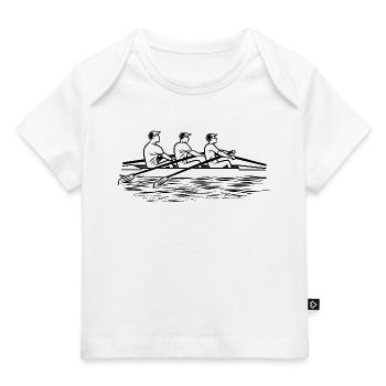 Dessin de l’équipe d’aviron - T-shirt Premium bébé bio - blanc - Devant