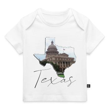 Texas State Capitol in Texas State Landkarte TX - Baby Premium Organic T-Shirt - Weiß - Vorne