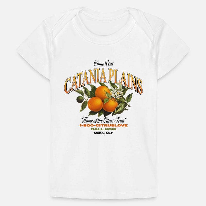 Plaines de Catane Design d’agrumes T-shirt Premium bébé bio