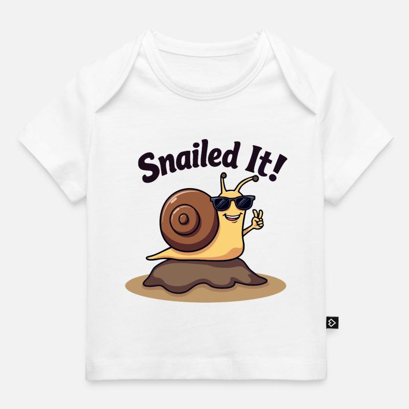 Escargot ! Gagnez comme un escargot ! - T-shirt Premium bébé bio - blanc