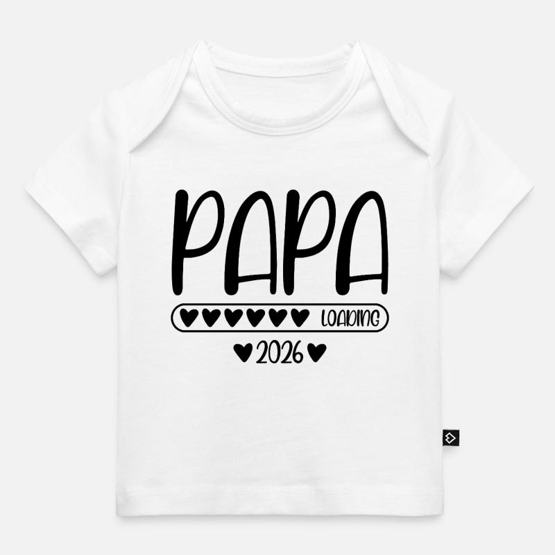 Papa 2026 loading - Premium baby t-shirt økologisk - hvid