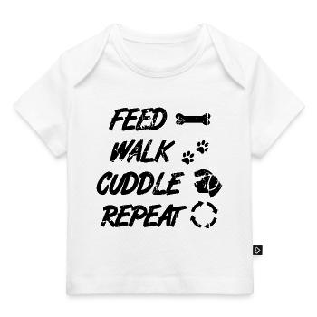 Dicton amoureux des chiens - T-shirt Premium bébé bio - blanc - Devant