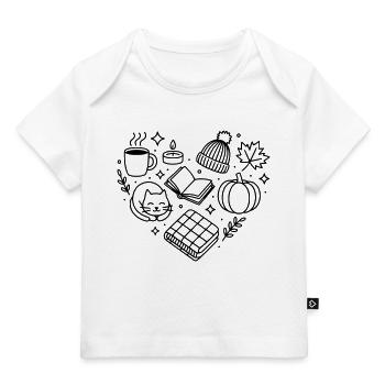 Autumn heart, autumnal cosiness, autumnal - Baby Premium Organic T-shirt - white - Front