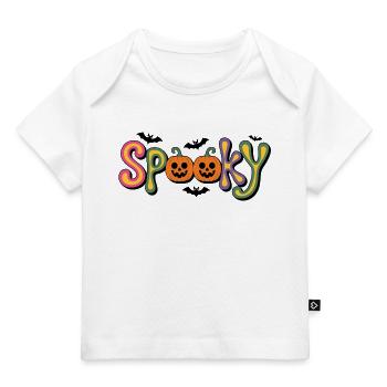 Spooky Kürbisbuchstaben Halloween - Baby Premium Organic T-Shirt - Weiß - Vorne