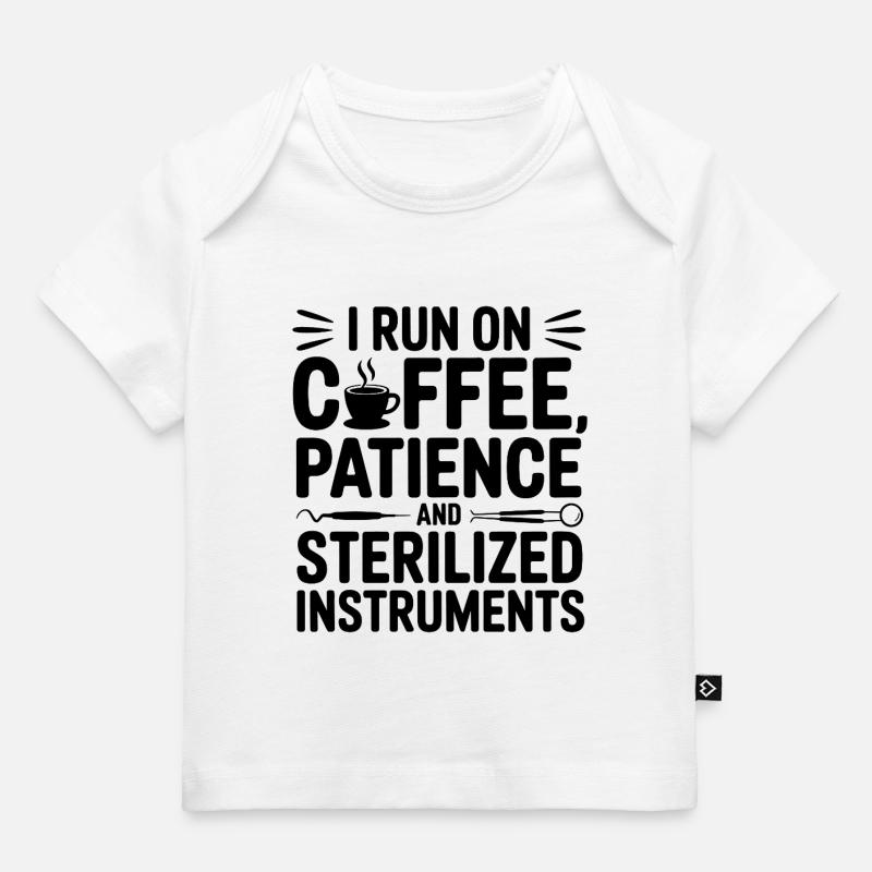 Infirmière dentaire Squad Essential Coffee - T-shirt Premium bébé bio - blanc