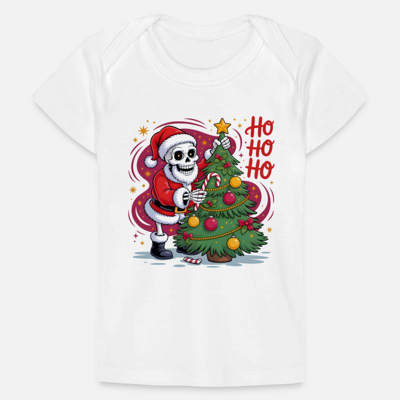 Skeleton Santa decorates tree Baby Premium Organic T-shirt