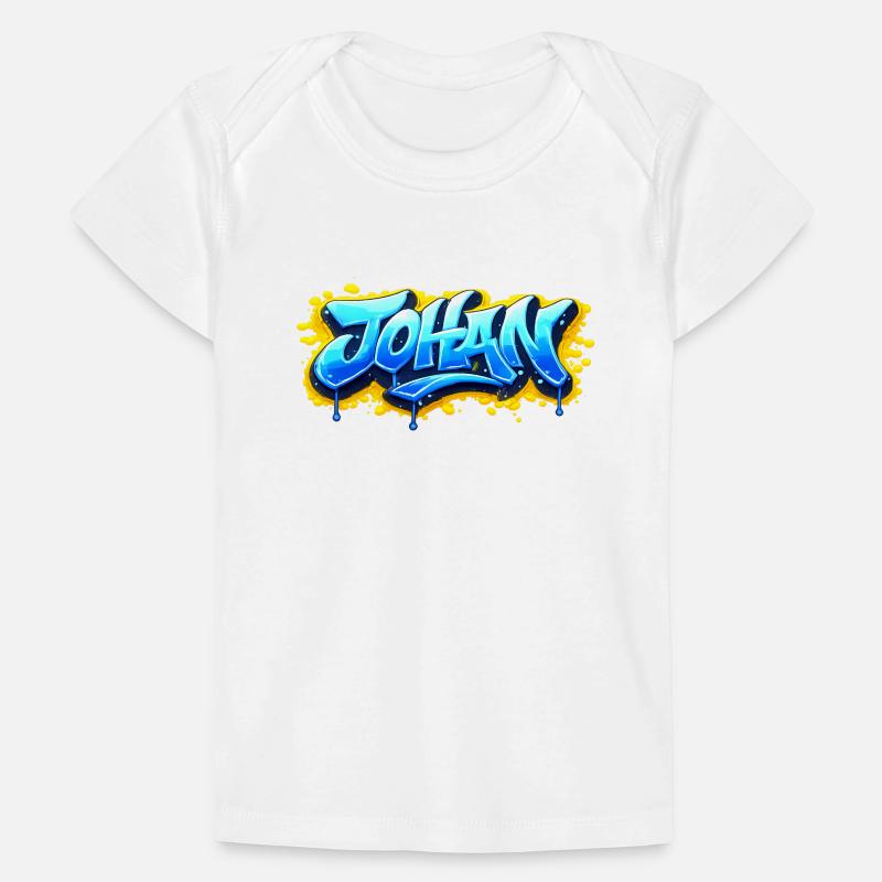 GRAFFITI NAME JOHAN FOR  PERFECT GIFT PRINTABLE  T-shirt Premium bébé bio