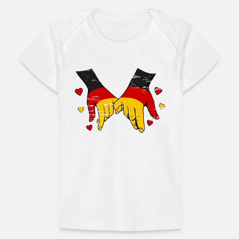 Drapeau allemand main dans la main utilisé T-shirt Premium bébé bio