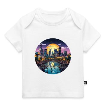 Sunset city on the water - Baby Premium Organic T-shirt - white - Front