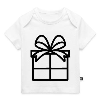 Petite boite cadeau - T-shirt Premium bébé bio - blanc - Devant