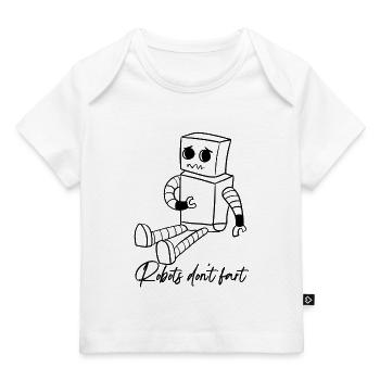 Robots don't fart | Robots don't fart - Baby Premium Organic T-shirt - white - Front