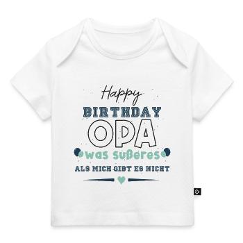 Happy Birthday Opa - Baby Premium Organic T-Shirt - Weiß - Vorne