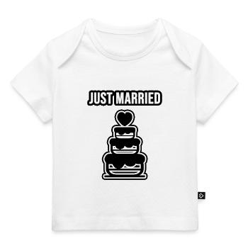 Newly married - Baby Premium Organic T-shirt - white - Front