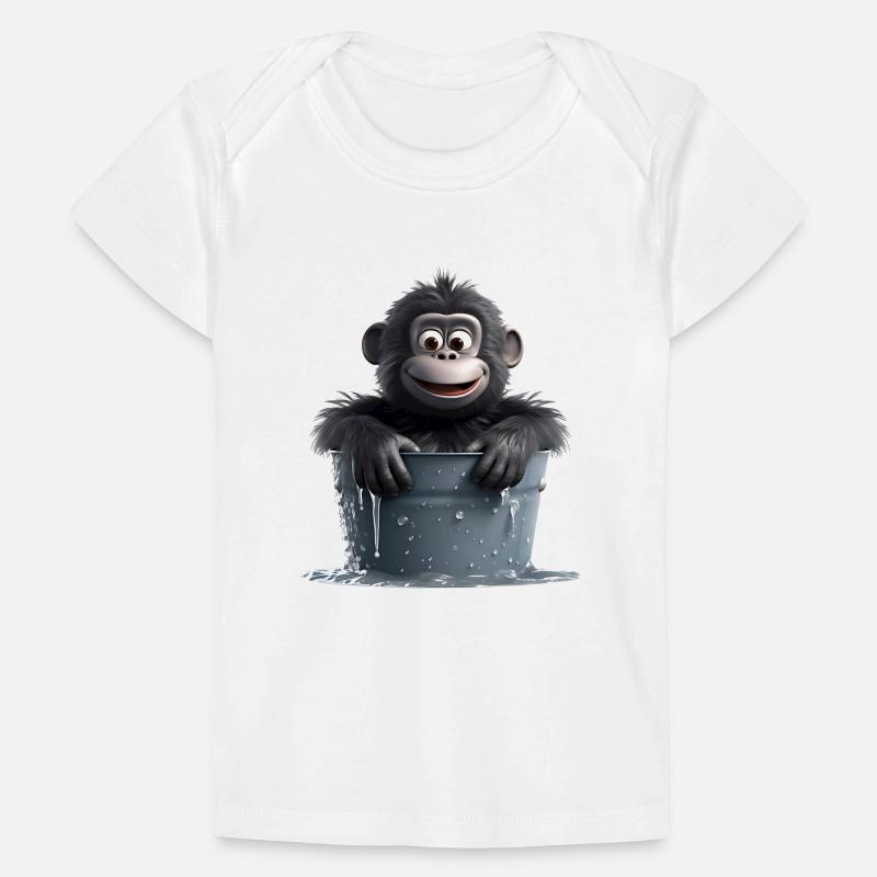 Ein Affe, der im Wasserfass sitzt Baby Premium Organic T-Shirt