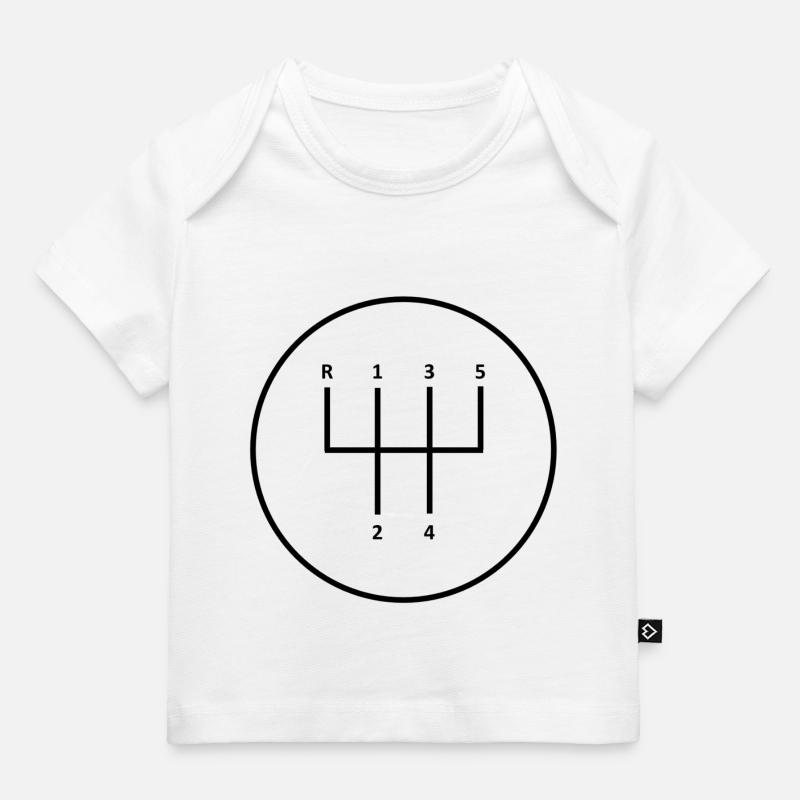 5 Vitesses de voiture - T-shirt Premium bébé bio - blanc