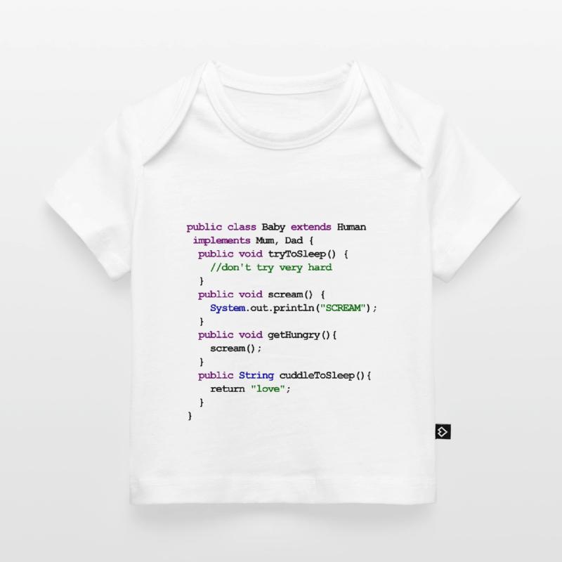 Java Code New Baby - Cuddle Baby Premium Organic T-shirt