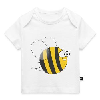 Verrückte Lustige Biene / Hummel (Süß & Niedlich) - Baby Premium Organic T-Shirt - Weiß - Vorne
