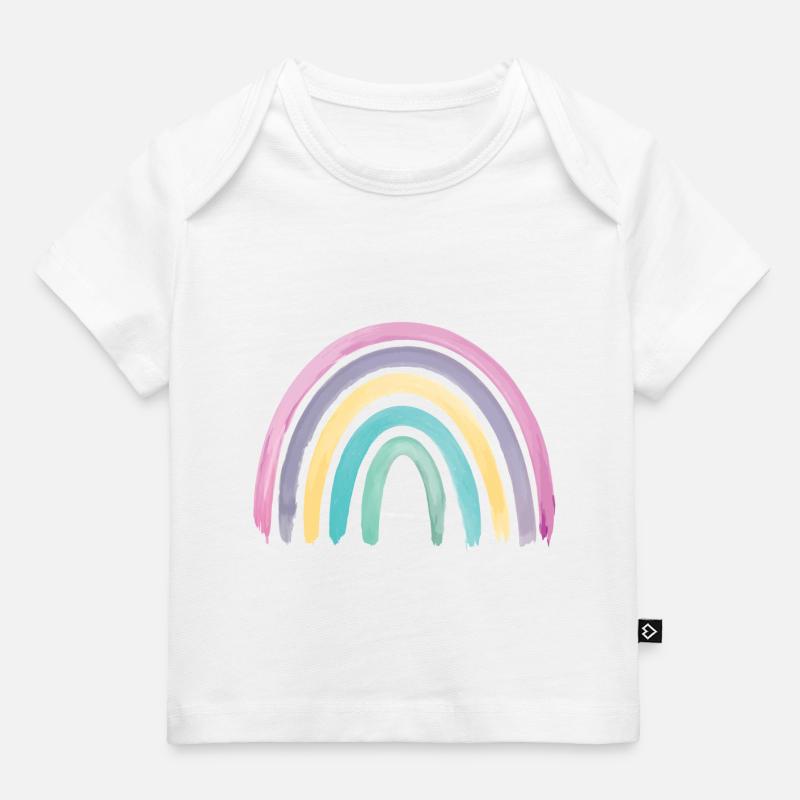Arc-en-ciel Boho Rainbow Bébé - T-shirt Premium bébé bio - blanc