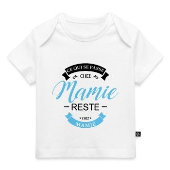Ce qui se passe chez mamie reste chez mamie ! - T-shirt Premium bébé bio - blanc - Devant