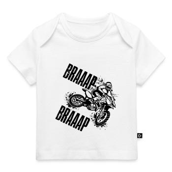 Motocross Dirt Bike Braap Shirt MX - Baby Premium Organic T-Shirt - Weiß - Vorne