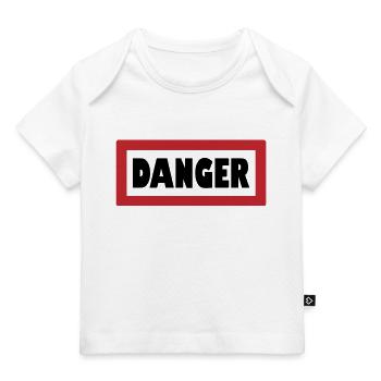 Avertissement : Élégamment dangereux - T-shirt Premium bébé bio - blanc - Devant