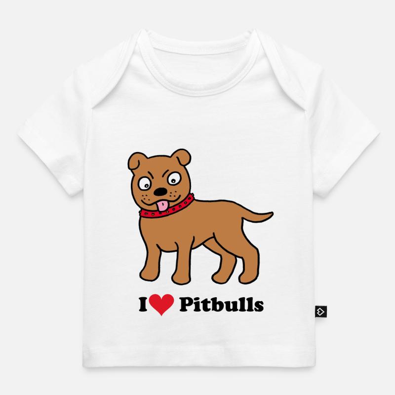 Chien, pit-bull - T-shirt Premium bébé bio - blanc