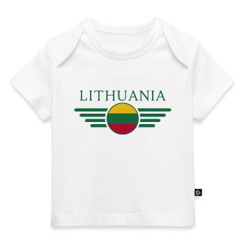 I Love Lithuania, Elegance Style Design T-Shirt - Baby Premium Organic T-shirt - white - Front