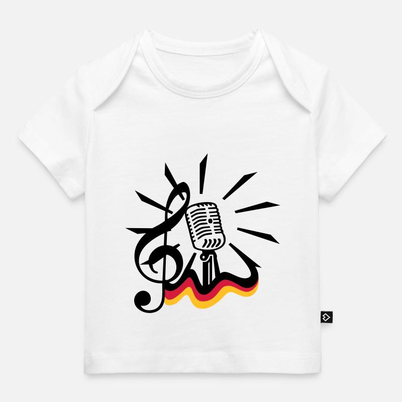 clef et micro / clef 'n mic (3c) - T-shirt Premium bébé bio - blanc