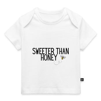 Sweeter than honey / Doux que miel / Abeille - T-shirt Premium bébé bio - blanc - Devant