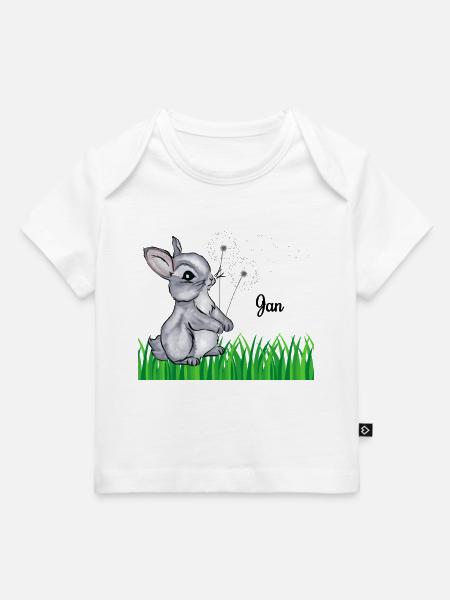 Rabbit Name Gift Jan - Baby Premium Organic T-shirt - white