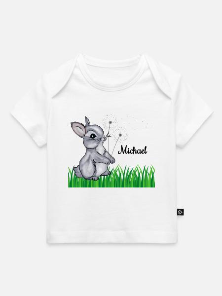 Rabbit Name Gift Michael - Baby Premium Organic T-shirt - white