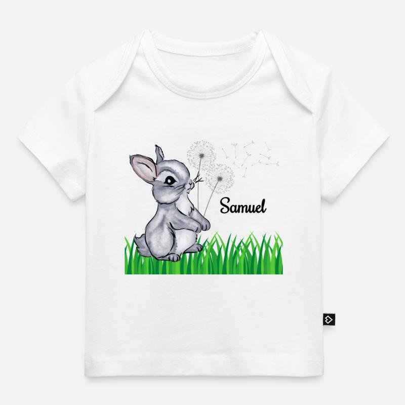 Nom de lapin Cadeau Samuel - T-shirt Premium bébé bio - blanc