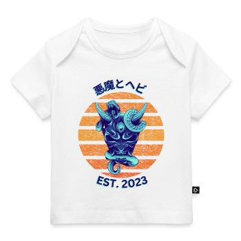 Snake with The Devil - Baby Premium Organic T-shirt - white - Front