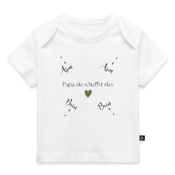 Papa du schaffst das - Baby Premium Organic T-Shirt - Weiß - Vorne