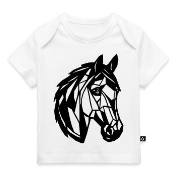Pferdekopf - Baby Premium Organic T-Shirt - Weiß - Vorne
