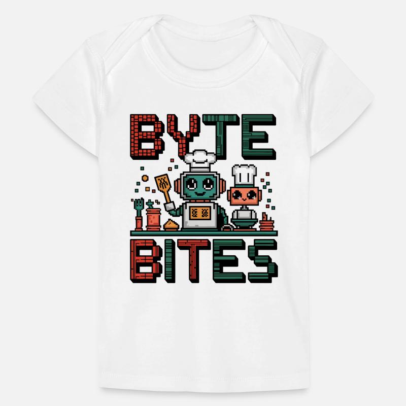Byte - De mignons chefs robots pixel qui cuisinent pour s’amuser T-shirt Premium bébé bio