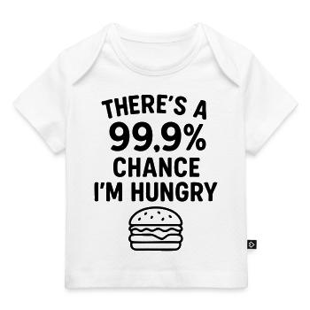 plaisanterie sur la nourriture affamé - T-shirt Premium bébé bio - blanc - Devant