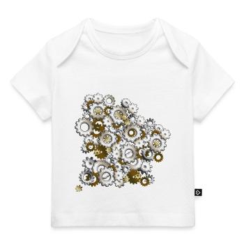 Steampunk engrenages - T-shirt Premium bébé bio - blanc - Devant