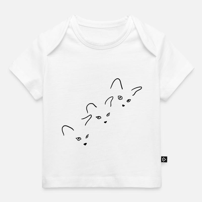 cats Chats - T-shirt Premium bébé bio - blanc
