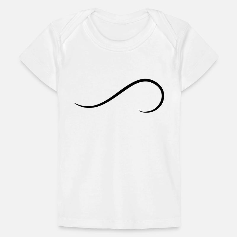 Schnörkel Dekor Element Geschwungene Linie Baby Premium Organic T-Shirt