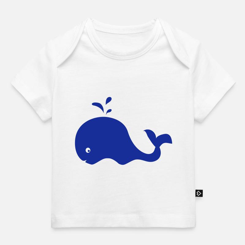 La baleine bleu - T-shirt Premium bébé bio - blanc