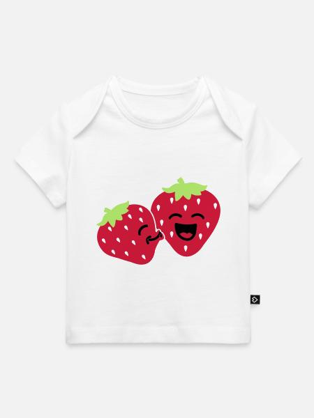 strawberry kiss - Baby Premium Organic T-shirt - white