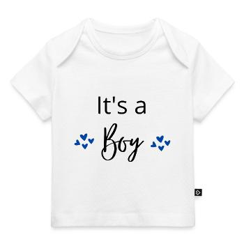 its a boy - T-shirt Premium bébé bio - blanc - Devant
