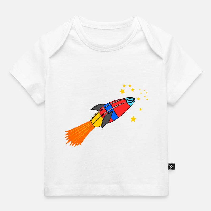 fusée - T-shirt Premium bébé bio - blanc