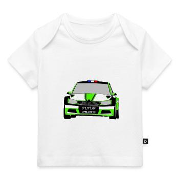 Voiture de Rallye - T-shirt Premium bébé bio - blanc - Devant