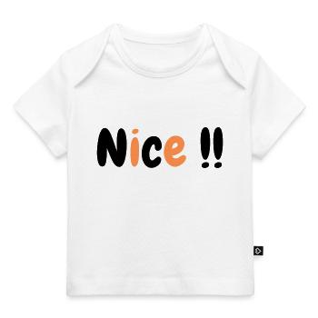 Trevligt!! - T-shirt Premium baby ekologisk - vit - Fram