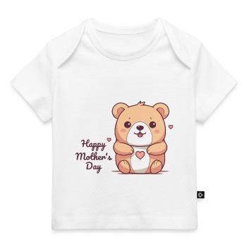 Nounours de la fête des mères - T-shirt Premium bébé bio - blanc - Devant